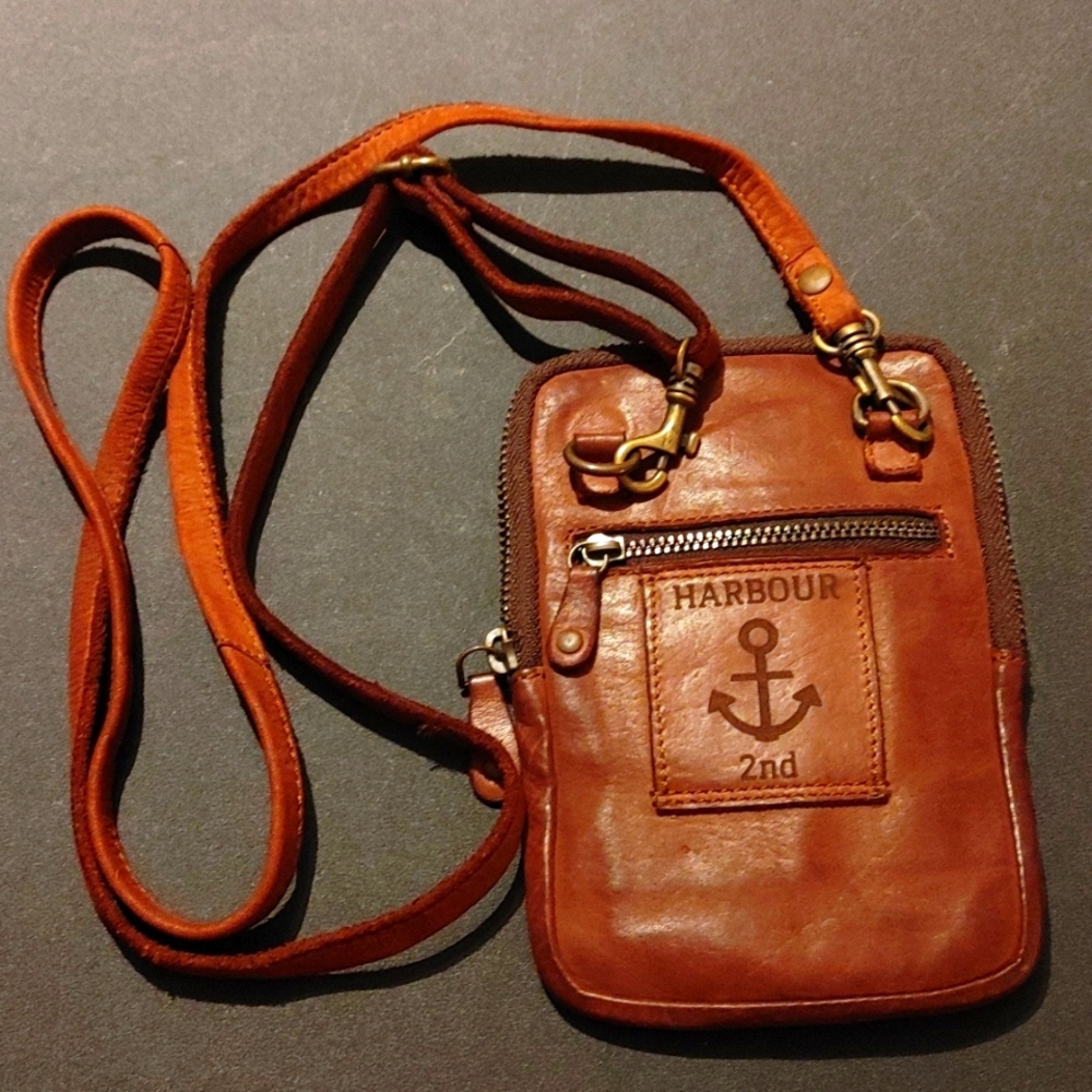 Harbour 2nd Benita Rich Cognac Genuine Leather Crossbody